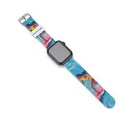 A Girl Surfing on The Waves Silicone Smartwatch Replacement Bands Compatible with IWatch Wristbands Strap