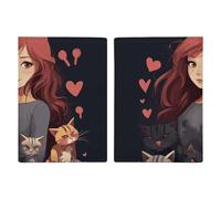 A Girl Who Loves Cats Passport Holder, ID Card Protector Case Passport Holder with Slot Passports Travel Wallet Document Cover for Women And Men