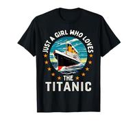 A Girl Who Loves the RMS Titanic Girls T-Shirt