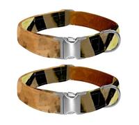 a Glitch in the Golden Hour Secure & Comfortable Reflective Pet Collar with Quick-Release Buckle for Dogs and Cats