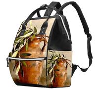 a Glitch in the Golden Hour Versatile Diaper Bag for Moms - Waterproof Large Capacity Baby Tote with Insulated Bottle Pockets and Multi-Function Organizer