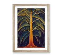 A Glorious Tree Framed Print | A2 Oak Framed Wall Art | Ready to Hang | Modern Floral Picture | Living Room Bedroom Lounge Office