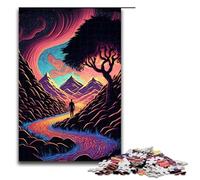 A Glow Wave Landscape Piece Jigsaw Puzzles for Adults Wooden Jigsaw Puzzles Home Activity for Holidays Birthdays And Family Game Nights 1000 PCS(75x50cm)