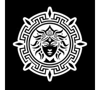 a Glyph Style icon of Gaia Goddess Symbol Wall Stickers 67.2x67.8cm Do not Damage The Wall Surface White