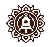 a Glyph Style icon of Tibetan Bell Symbol Vinyl Wall Stickers 67.2x67.2cm Art Decoration Coffee