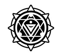 a Glyph Style icon of Ultimate Soul Symbol Vinyl Wall Stickers 67.2x67.2cm Tattoo Culture Black