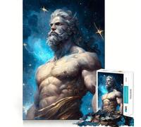 A God And The Starry Night 1000 Piece Jigsaw Puzzles for Teenagers Jigsaw Skill Play Firm Edge Home Fun Santa Gift (38x52cm)