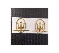 (A gold pair) Suitable For Maserati President Levante Ghibli Leaf Panel Side Label Body Emblem