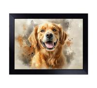 A Golden Retriever Dog Vol.1 | Lap Tray with Padded Cushion, Portable Surface with Bean Bag Base, Perfect Surface for Working, Crafting, TV Eating and Laptop Use