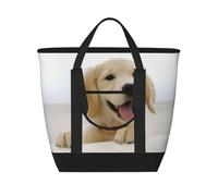A Golden Retriever,Lunch Bags Large Capacity Insulated Tote Bag For Women Men Work Picnic Travel