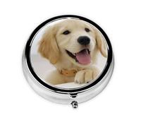 A Golden RetrieverMeta Pill Box 3 Compartment Medicine Case,Portable Organizer