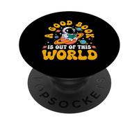 A Good Book Is Out Of This World Space Book Lover PopSockets Adhesive PopGrip