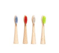 A Good Company Oral-B Toothbrush Head 4-Pack from Bamboo, Multicolored, Regular