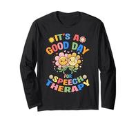 A Good Day for Speech Therapy SLP Retro Groovy Long Sleeve T-Shirt