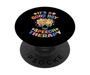 A Good Day For Speech Therapy SLP Retro Groovy PopSockets Adhesive PopGrip