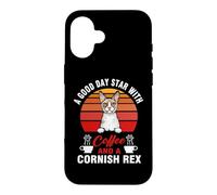 A Good Day Starts With Coffee And A Cornish Rex Cat Case for iPhone 16