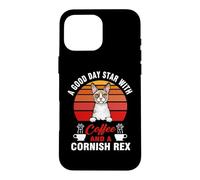 A Good Day Starts With Coffee And A Cornish Rex Cat Case for iPhone 16 Pro Max