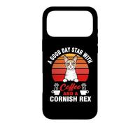 A Good Day Starts With Coffee And A Cornish Rex Cat Case for iPhone 17 Pro Max