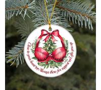 A Good Friend is Like A Bra Ornament, Funny Bra Christmas Ornament 2025, 2D Acrylic Round Hanging Christmas Tree Decoration, Adult Humor Holiday Keepsake Besties Gifts