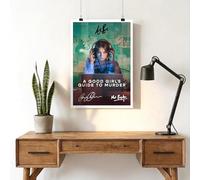A Good Girl's Guide to Murder Cast Signed Poster Print Picture Display Autograph Memorabilia TV Series Fans Gift A4/A3 Emma Myers Zain Iqbal (A4 Poster Only)