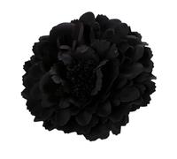 A GOOD OMEN Brooch Flower, Boho Shoulder Decorative Flower, Flamenco Dancer Brooch, Hat Decorative Fashion Boho Ladies Peony Hair Clip 4.3in(Black)