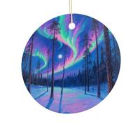 A Gorgeous Aurora Forest Ceramic Ornament Hanging Decor