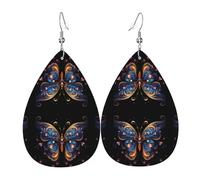 A Gorgeous Butterfly Teardrop Leather Earrings, Women'S Accessories, Versatile Earrings Suitable For Commuting And Travel.