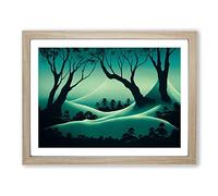 A Gorgeous Forest H1022 Framed Print for Living Room Bedroom Home Office Décor, Wall Art Picture Ready to Hang, Oak A3 Frame (46 x 34 cm)