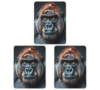 A Gorilla Car Air Freshener, 3 Pcs Square Hanging Air Freshener Cards, Long Lasting Fragrance Scented Cards for Car, Home, Office Gray-style