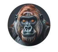 A Gorilla Chopping Board for Vegetables, Tempered Glass Cutting Board for Kitchen, Non-Slip Round Chopping Boards, Cutting Mat for Countertop Restaurant, 7.9 In
