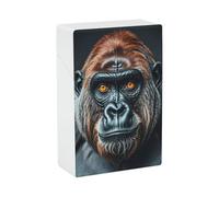 A Gorilla Cigarette Case Hard Plastic Flip-Top Slim Pocket-Size Cigarette Holder for 20 King Size Cigarettes Waterproof Crush-Proof Smoking Accessories for Travel Daily Use