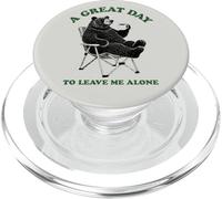 A Great-Day To Leave Me Alone, Funny Bear, Coffee Bear PopSockets PopGrip for MagSafe
