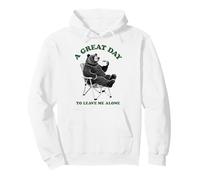 A Great-Day To Leave Me Alone, Funny Bear, Coffee Bear Pullover Hoodie
