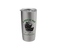 A Great-Day to Leave Me Alone, Funny Bear, Coffee Bear Stainless Steel Insulated Tumbler