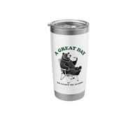 A Great-Day to Leave Me Alone, Funny Bear, Coffee Bear Stainless Steel Insulated Tumbler