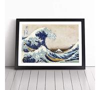 A Great Wave of Kanagawa by Katsushika Hokusai Framed Print A1 Black | Ready to Hang, Satin Fine Art Paper, Fade-Resistant Inks, Acrylic Glazing, Securely Packaged, Made in the UK