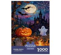 A Grinning Pumpkin Lantern Jigsaw Puzzles Puzzle for Adults Kids. 1000 Piece Interesting Impossible Challenge Toy Educational Game Home Decoration for Adults& Kids Age 14 Years Up 70x50cm/1000pcs