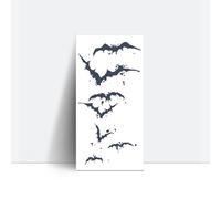 A Group Of Bat Clavicle Juice Plant Ink Waterproof Semi-Permanent And Long-Lasting 2 Weeks Temporary Tattoo Stickers For Women Cannot Be Washed Off And Are Not Reflective