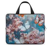A Group of Butterflies Laptop Sleeve Ultra-Thin, Waterproof 17inch Laptop Bags, Portable Protective Computer Bag with Hand Strap