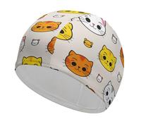 A Group of Cats Flamingo in Water Women Adult Waterproof Swimming Cap Bathing Caps for Women, Long and Short Hair