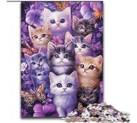 A Group of Cats Jigsaw Puzzles for Adults 1000 Pieces, Help The Brain Exercise Addictive Toys to Cultivate Patience Perfect Decoration 50x75cm
