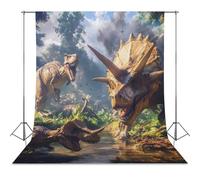 A Group of Dinosaurs Photo Backdrop Polyethylene Studio Background for Photography Video Broadcast Photoshoot