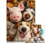 A Group of Farm Animals 1000 Piece Jigsaw Puzzles for Teenagers Gifts,Educational Games Home Decoration Deal As Gifts for The Whole Family (75x50cm)