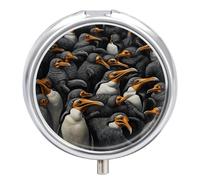 A Group of Penguins Pill Case Pill Box with 3 Compartments
