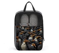 A Group of Penguins Travel Shoe Bag, Waterproof Storage Pouch with Zipper, Portable Shoe Organizer for Women And Men
