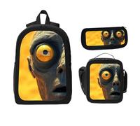 A group people colorful paint their faces one whom is looking down The Backpack with Lunch Box Pencil Set 3 Women Men, Multi3, 17x12.6 x5.1in, Traditional Backpacks