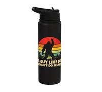 A Guy Like Me Doesn't Do Selfies Bigfoot Sasquatch Rock On Stainless Steel Insulated Water Bottle