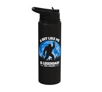A Guy Like Me is Legendary for A Reason Bigfoot Rock On Stainless Steel Insulated Water Bottle
