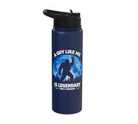 A Guy Like Me is Legendary for A Reason Bigfoot Rock On Stainless Steel Insulated Water Bottle