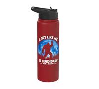 A Guy Like Me is Legendary for A Reason Bigfoot Rock On Stainless Steel Insulated Water Bottle
